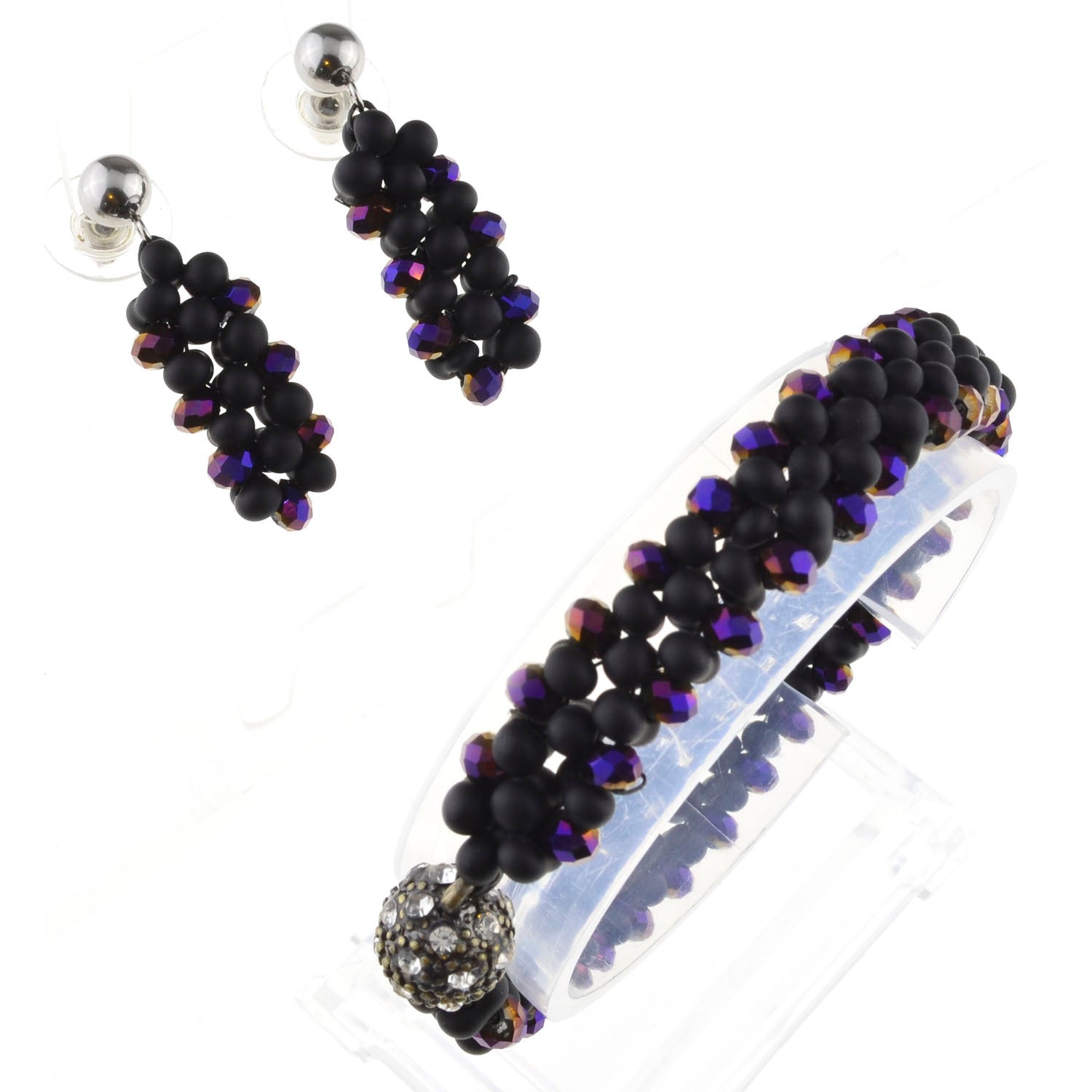 DIY-Set 40. Perlenarmband und Ohrringe selber machen DIY Kit mit Perlen + Anleitung + Zubehör