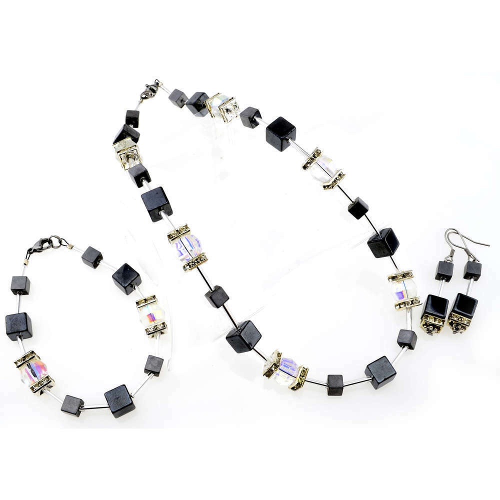 DIY Set 59. Make Your Own Beaded Bracelet, Necklace, and Earrings DIY Kit with Beads + Instructions + Accessories