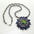 DIY-Set 503. Kit mit Perlen, Anleitung und Zubehör / Schmuck selber machen / Anhänger in blau