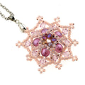DIY-Set 584. Schmuck selber machen  /Anhänger  rose - lila ( Faden und Nadel gratis dazu)