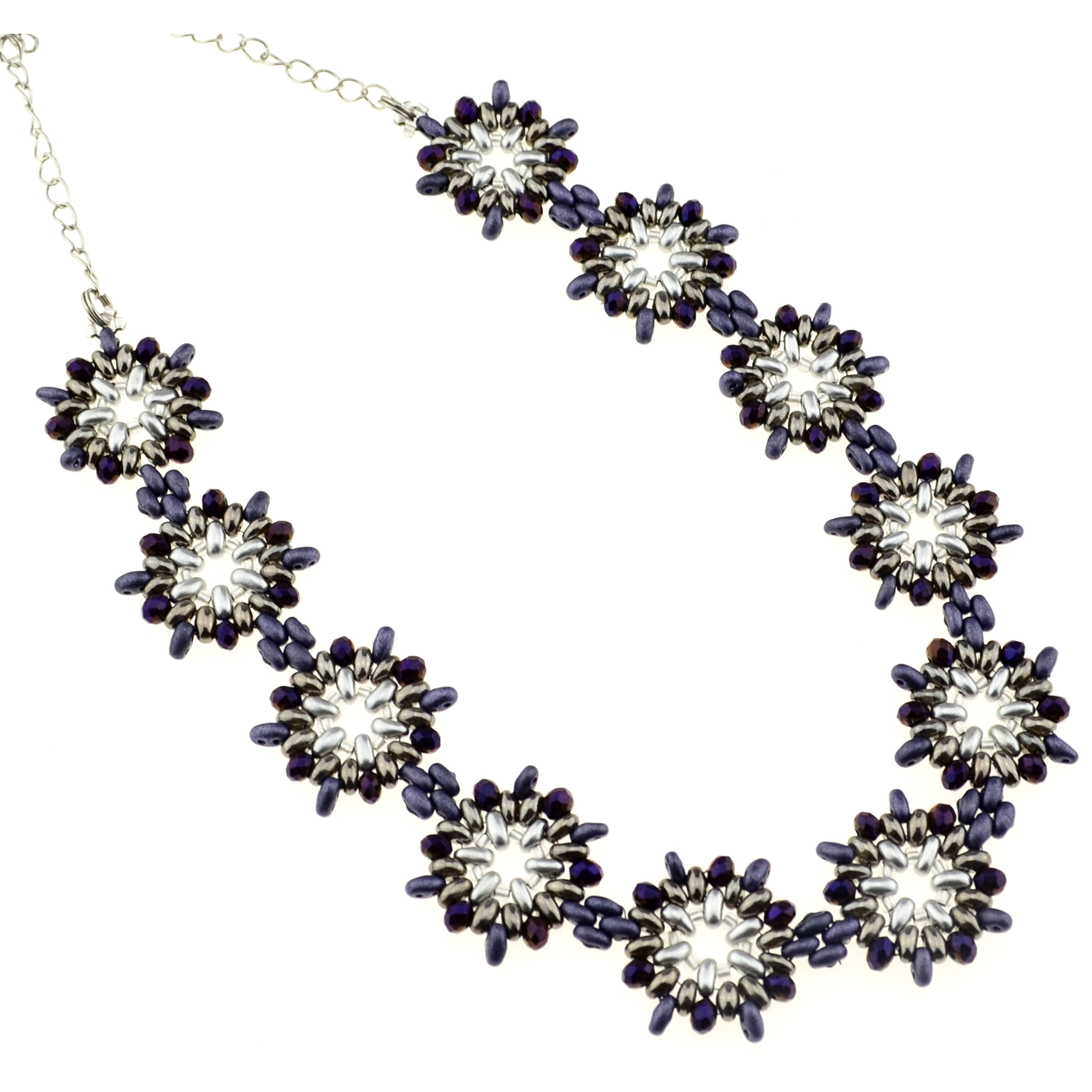 DIY-Set 41. Kette selber machen Twin Perlen + Anleitung + Zubehör
