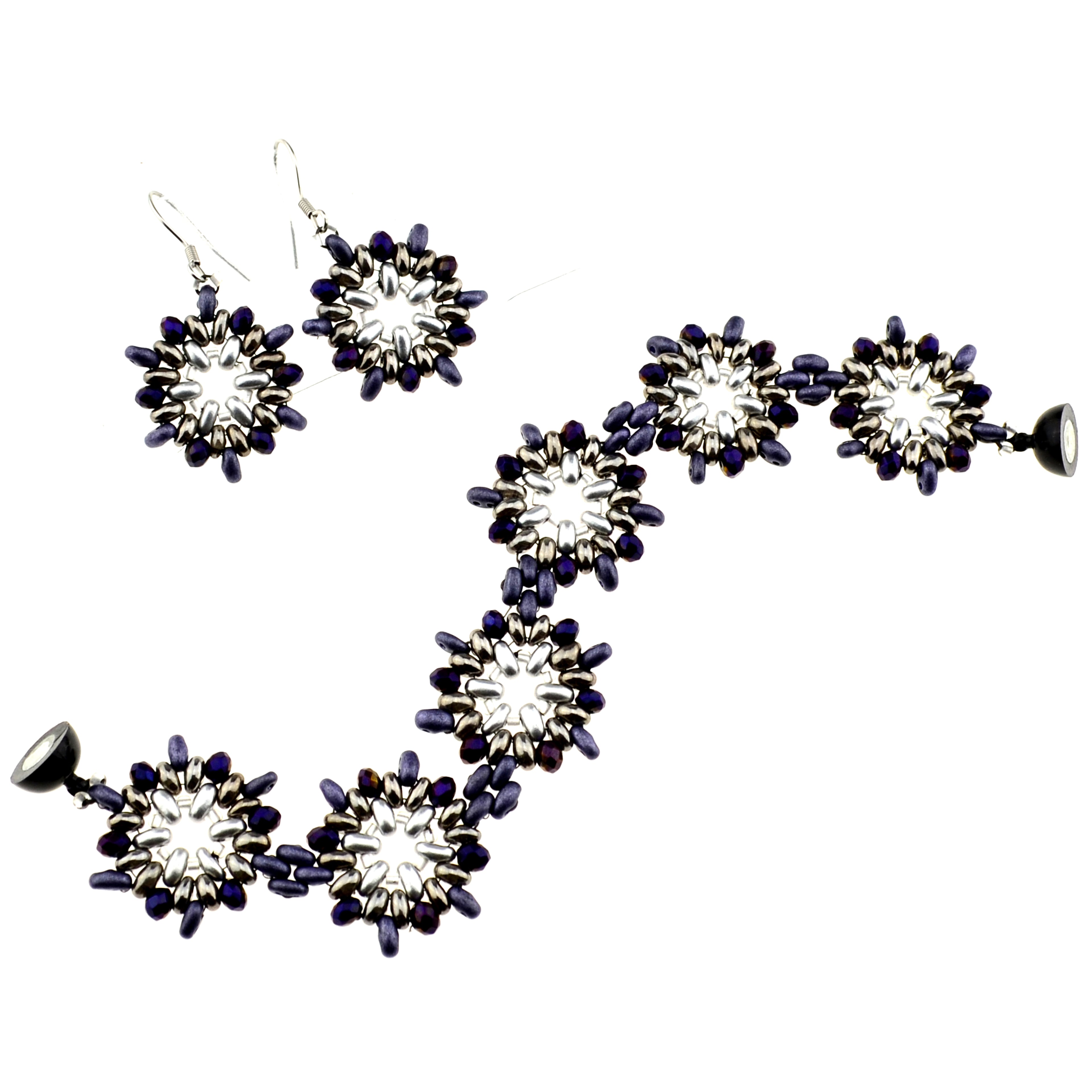 DIY-Set 41. Perlenarmband und Ohrringe selber machen DIY Kit mit Perlen + Anleitung + Zubehör