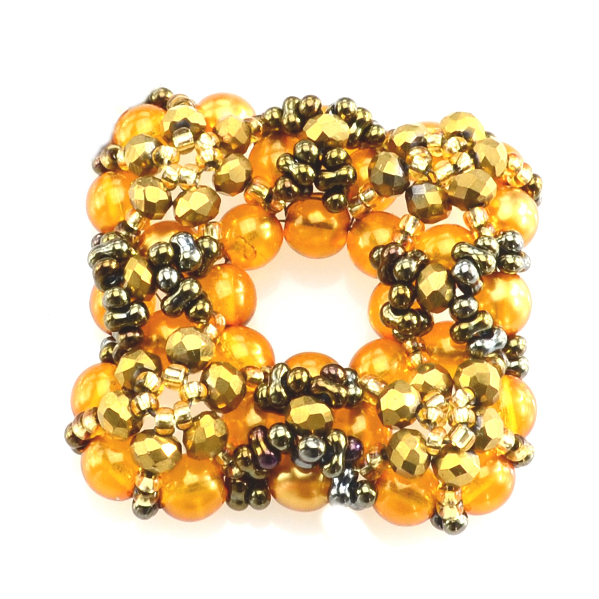 DIY-Set 909. Schmuck selber machen / Set mit Perlen + Anleitung / gold
