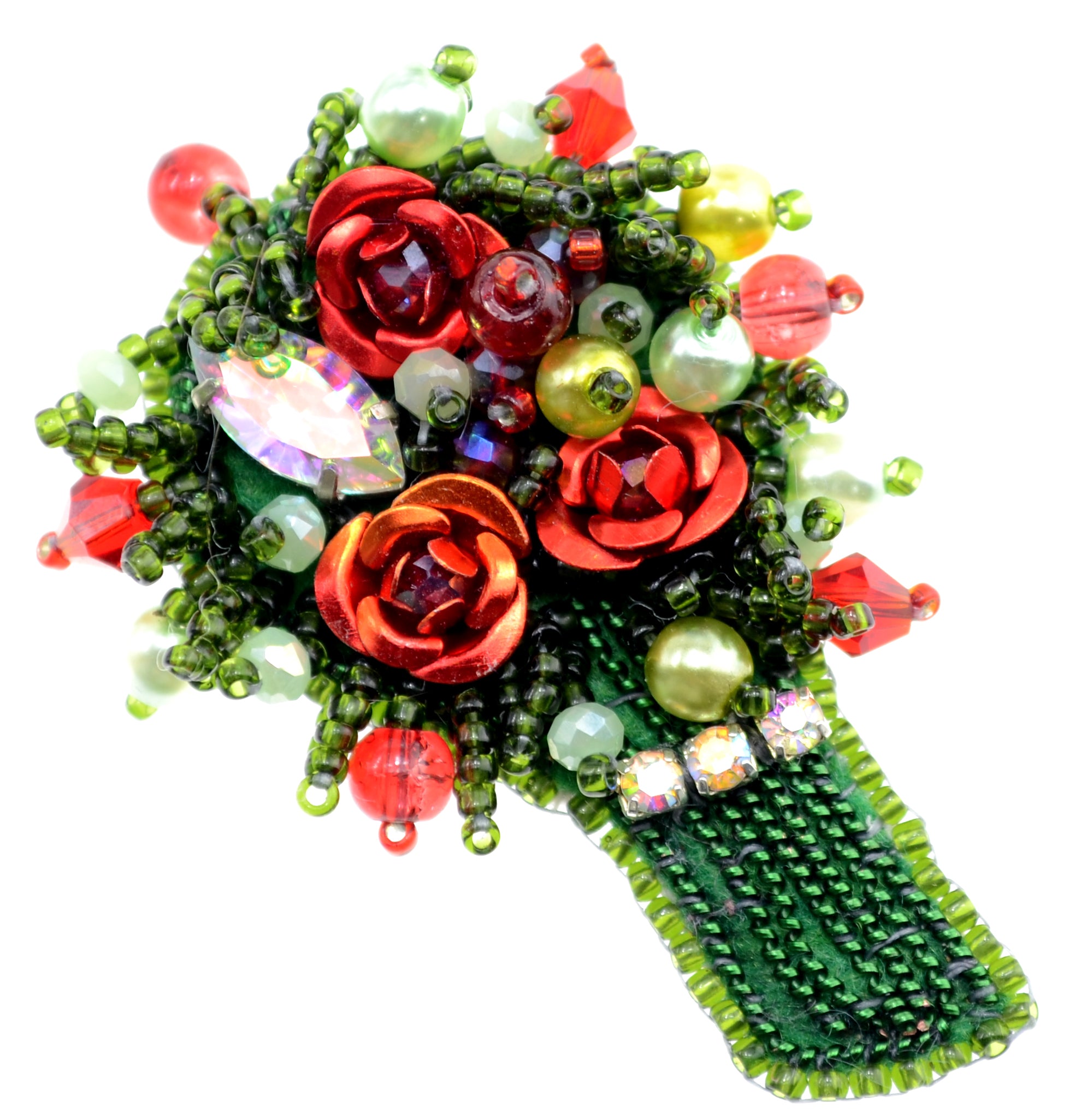 Set Fai da Te 920. Kit per ricamare la spilla con perline + istruzioni + accessori