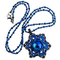DIY-Set 48. Anhänger selber machen / Anleitung + Perlen + Zubehör / blau