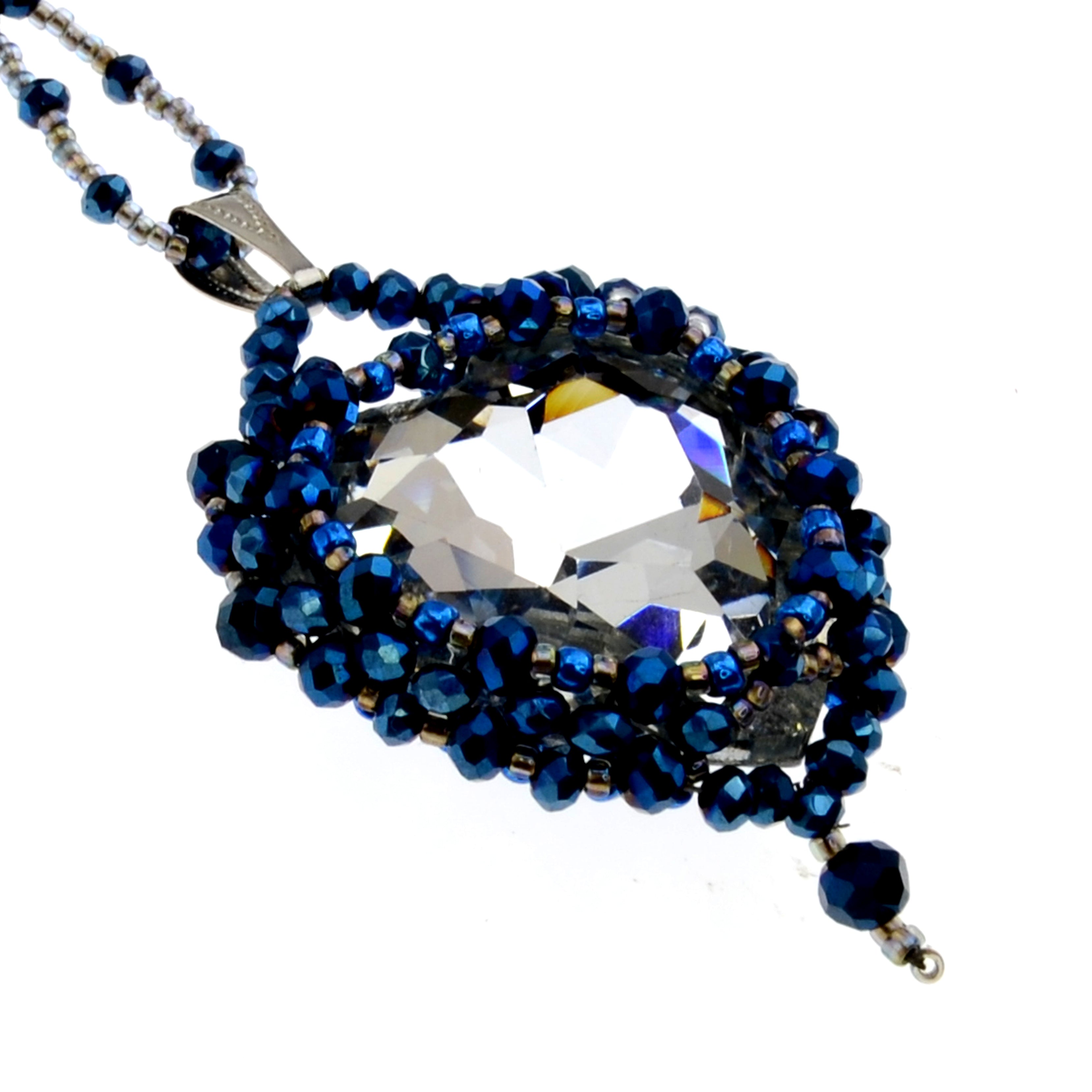 DIY-Set 49. Kit mit Perlen, Anleitung und Zubehör / Schmuck selber machen / Anhänger Herz / English + Deutsch