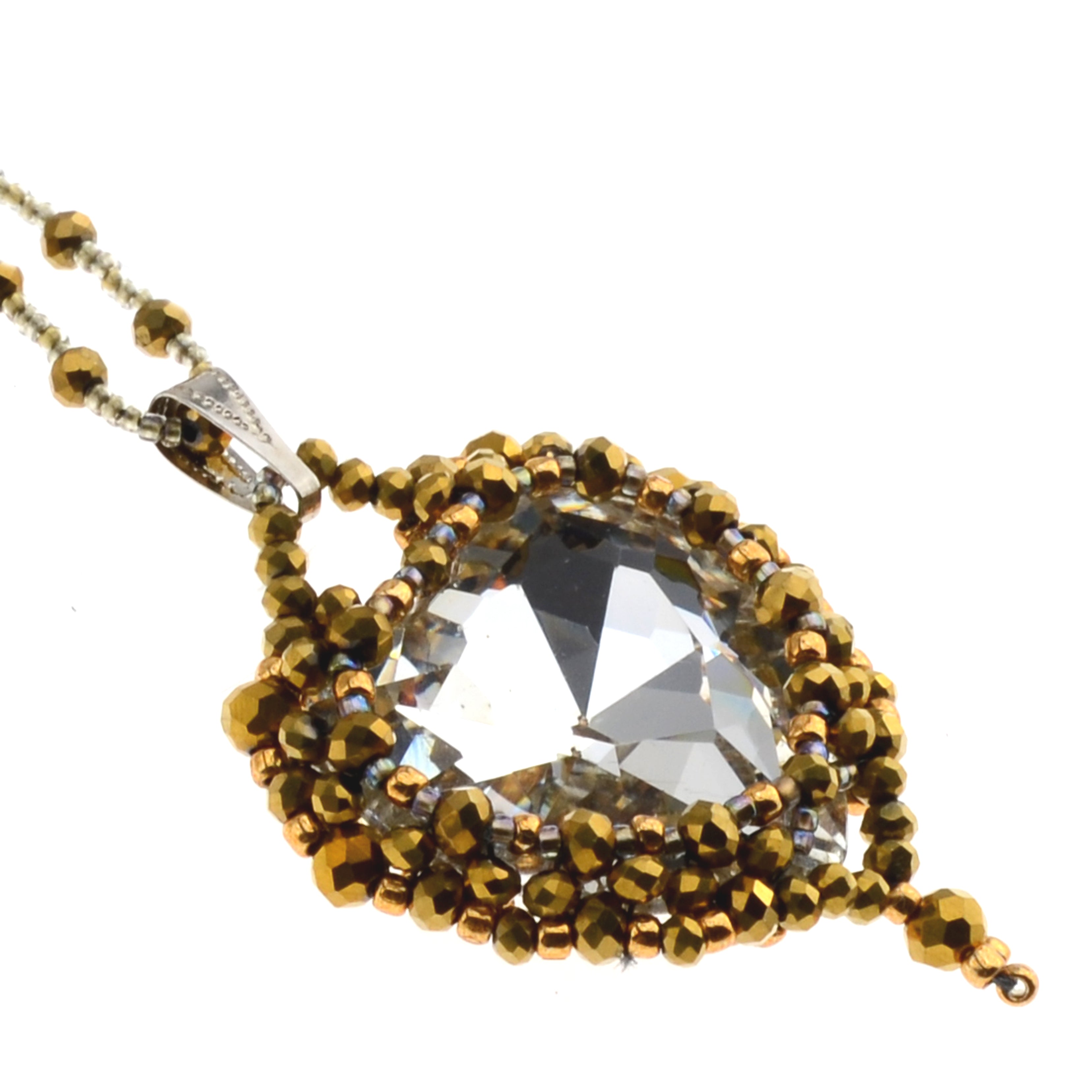 DIY-Set 49. Kit mit Perlen, Anleitung und Zubehör / Schmuck selber machen / Anhänger Herz / English + Deutsch