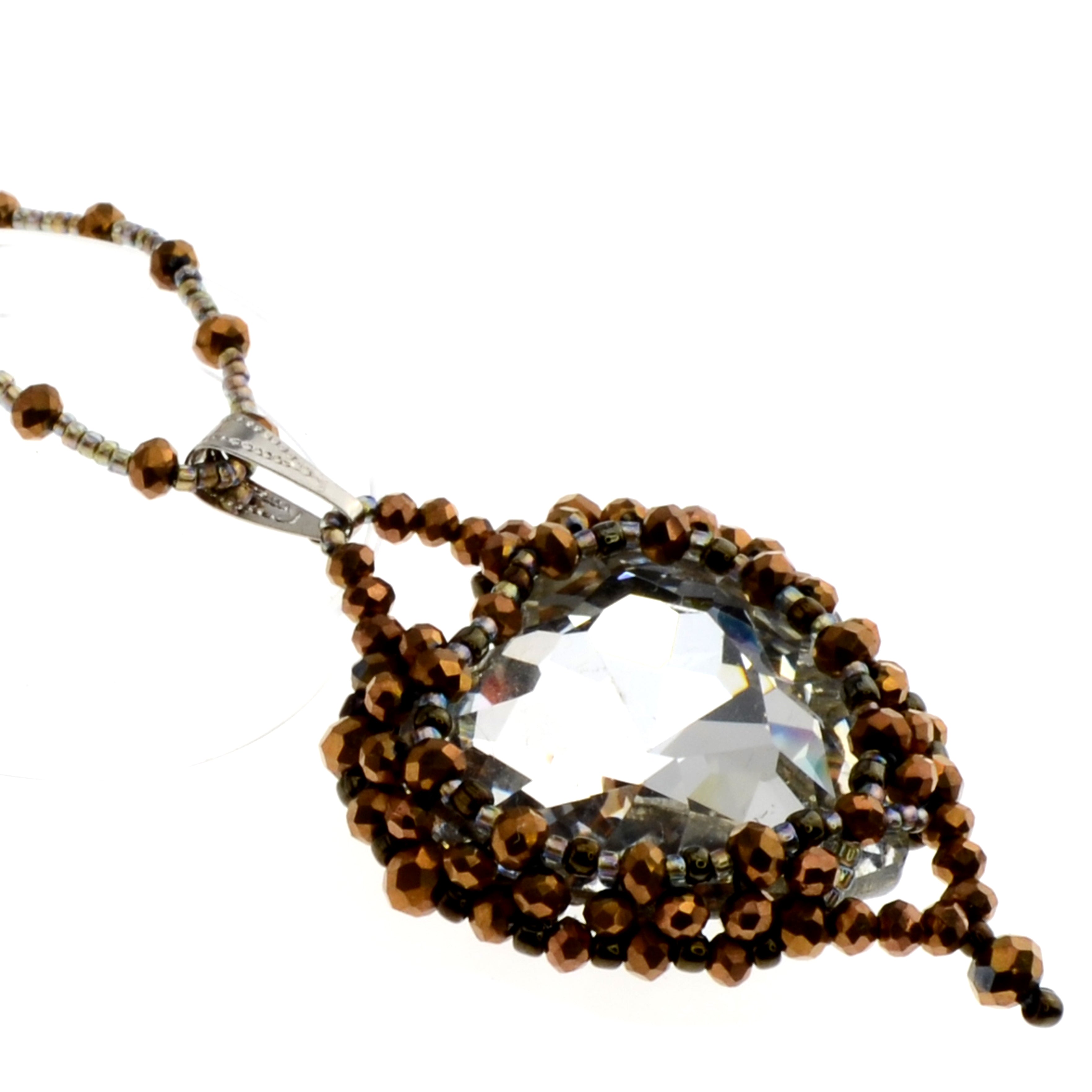 DIY-Set 49. Kit mit Perlen, Anleitung und Zubehör / Schmuck selber machen / Anhänger Herz / English + Deutsch