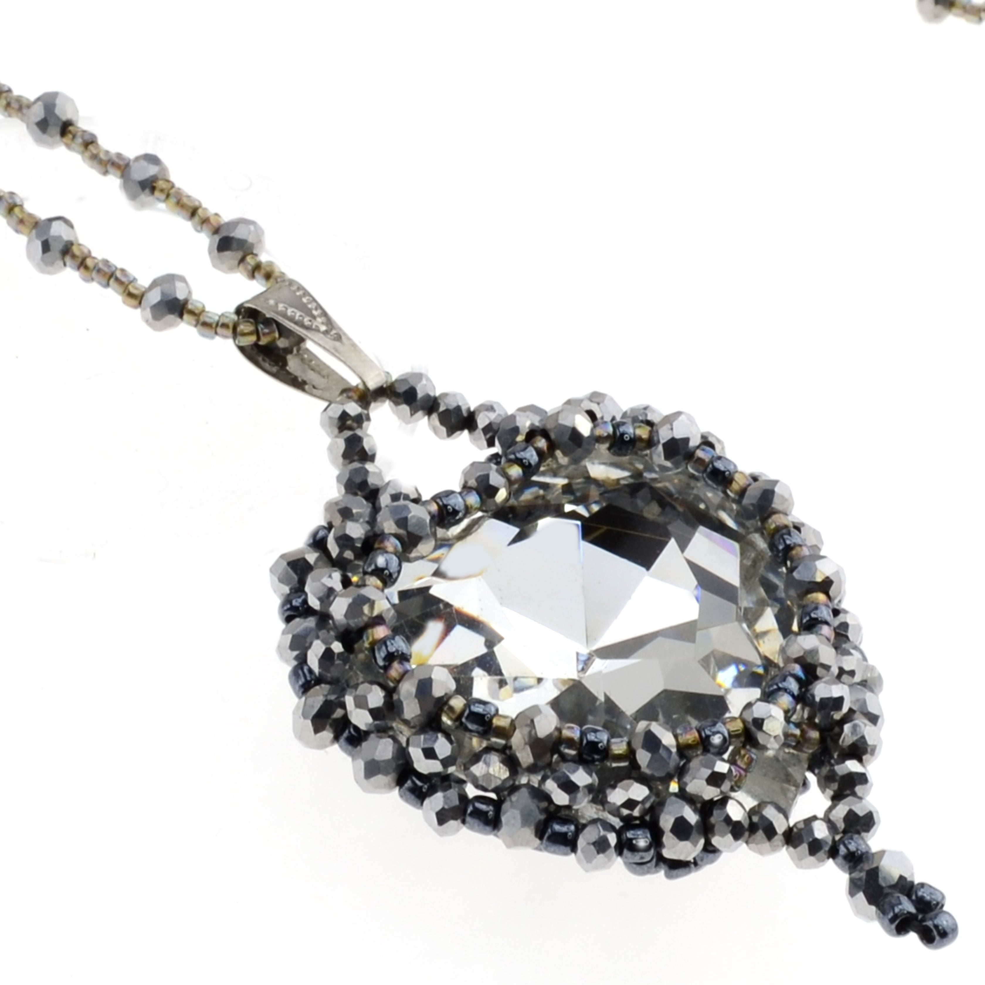 DIY-Set 49. Kit mit Perlen, Anleitung und Zubehör / Schmuck selber machen / Anhänger Herz / English + Deutsch