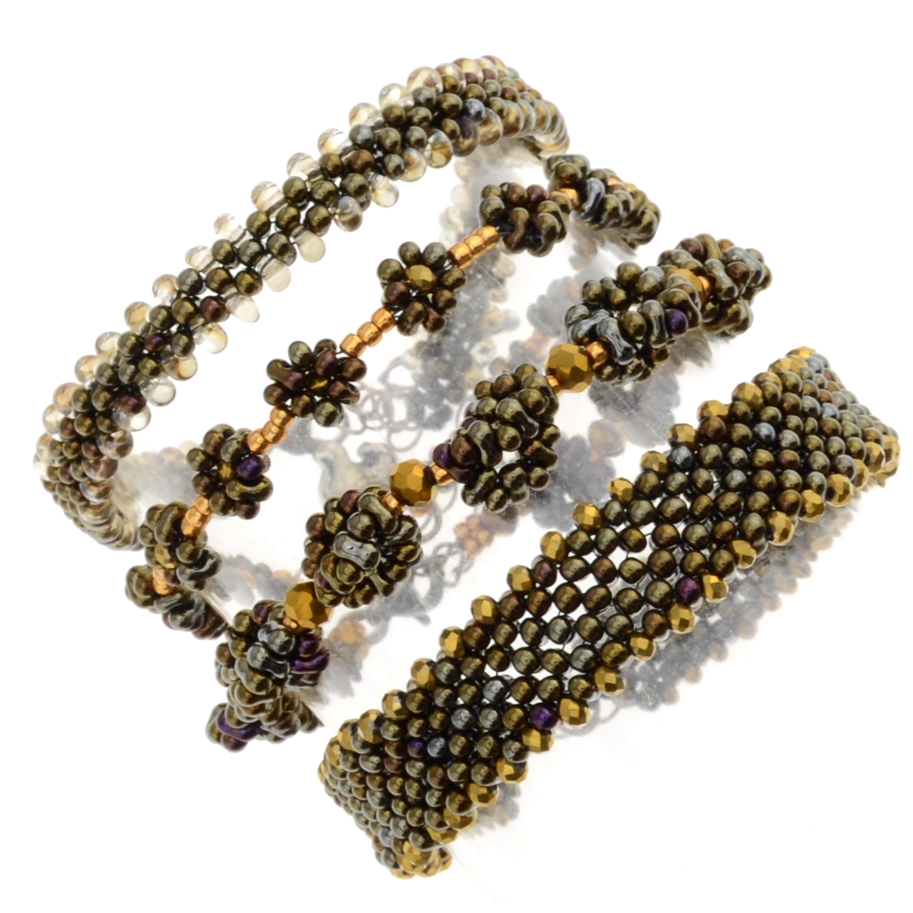 DIY-Set 52. 4 x Armband  selber machen DIY Kit mit Perlen + Anleitung + Zubehör