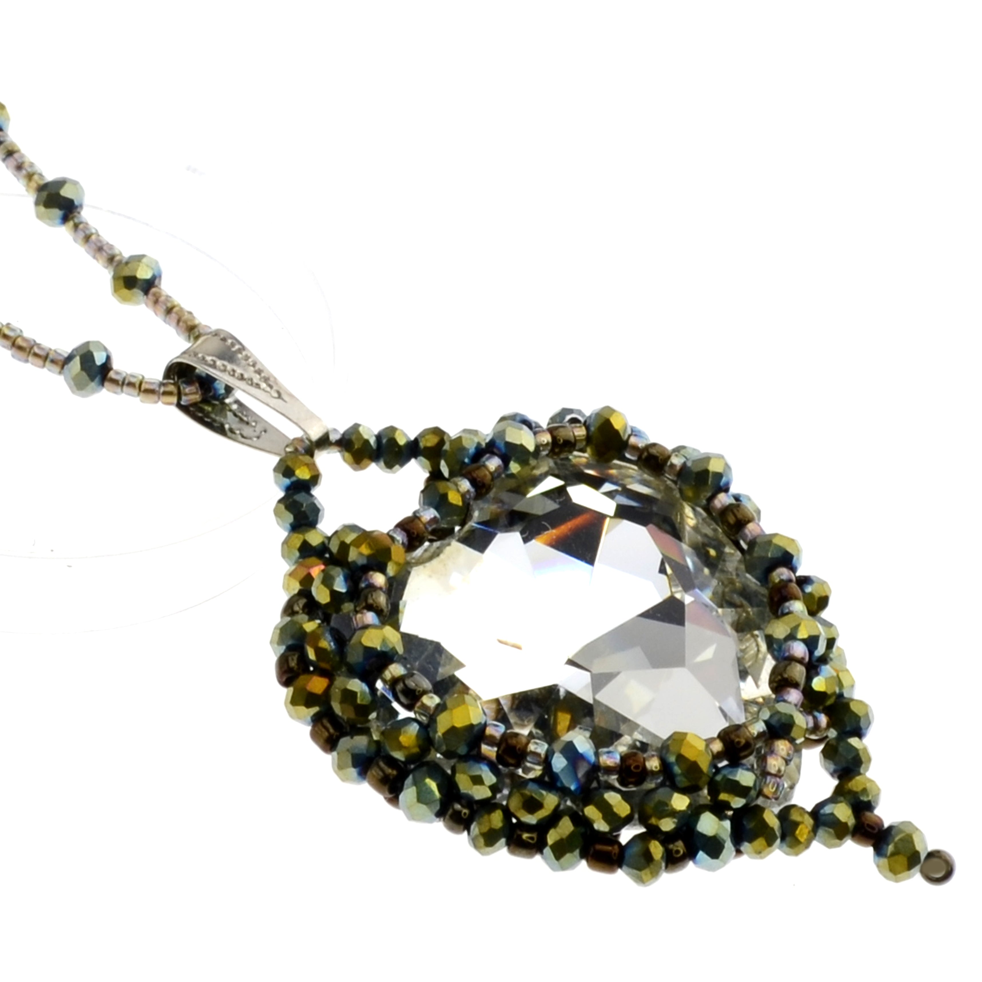 DIY-Set 49. Kit mit Perlen, Anleitung und Zubehör / Schmuck selber machen / Anhänger Herz / English + Deutsch