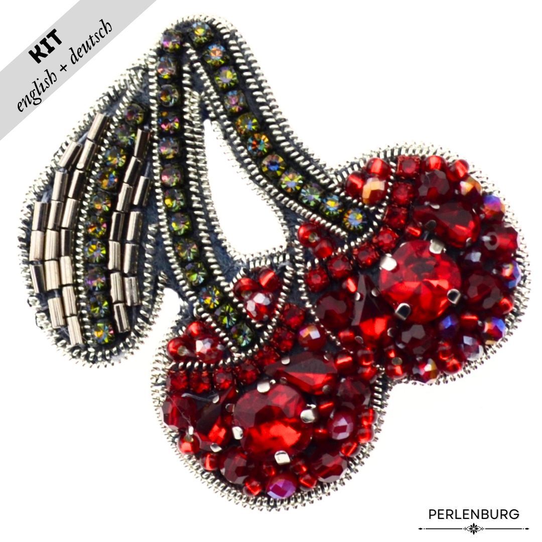 Kit fai da te 929. Spilla da ricamare Kit con perle + istruzioni + accessori