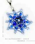 DIY-Set 584. Schmuck selber machen  /Anhänger  silberblau ( Faden und Nadel gratis dazu)