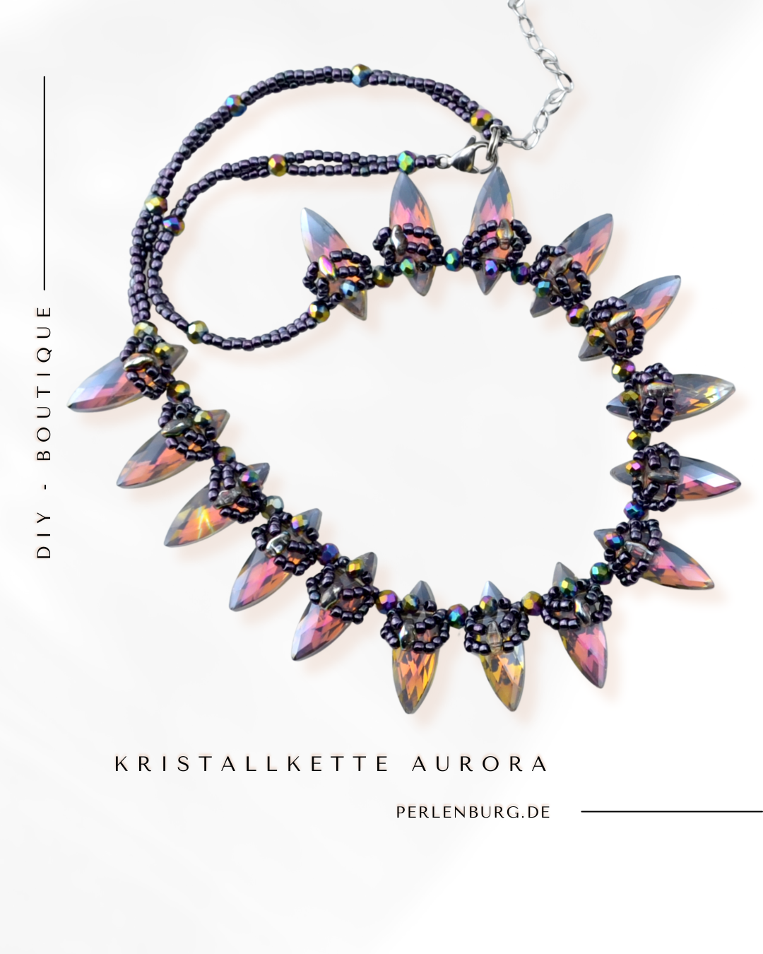 Set fai da te 832. Set di gioielli "Aurora" – crea da te una collana di cristallo dal bagliore iridescente