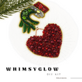 DIY-Set 934. Weihnachten Herz selber sticken DIY Kit mit Perlen + Anleitung + Zubehör