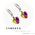 DIY-Set 25. „Lyrenya“ – Herzohrringe mit Kristall & Anleitung / Ohrringe selber machen