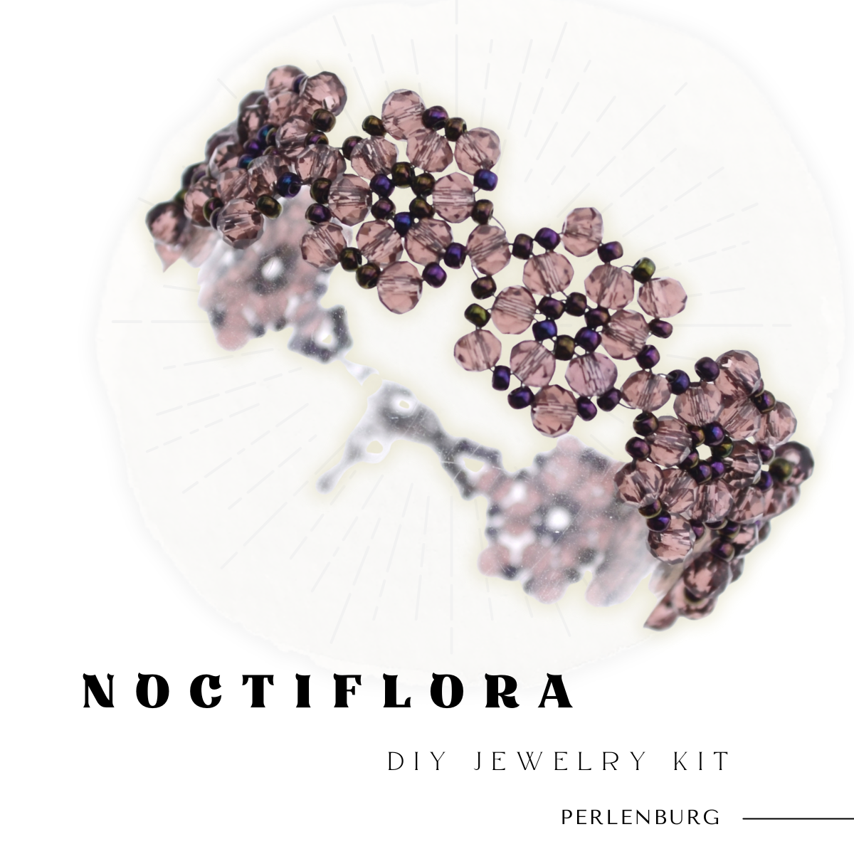 DIY-Set 802. Schmuckset „Noctiflora“ – florales Armband mit Anleitung selber machen
