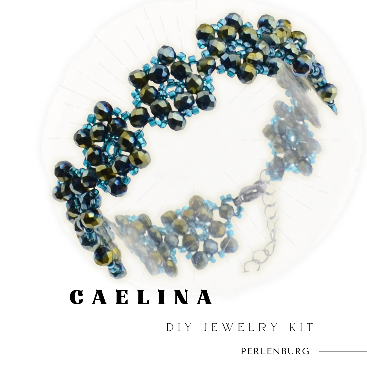 Kit fai da te 802. Set di gioielli "Caelina" – Braccialetto fai da te con perle sfaccettate e rocailles