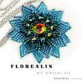 DIY-Set 503. DIY-Schmuckset „Florealis“ – Anhänger mit Rivoli & Blütenstruktur selbst gestalten