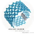 DIY-Set 916. Schmuckset „Galaxy Bloom – Azure“ – Armband mit facettierten Perlen