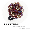DIY-Set 108. Schmuckset Elanthra mit Kristallperlen & Anleitung – prachtvoller Ring zum Selbermachen