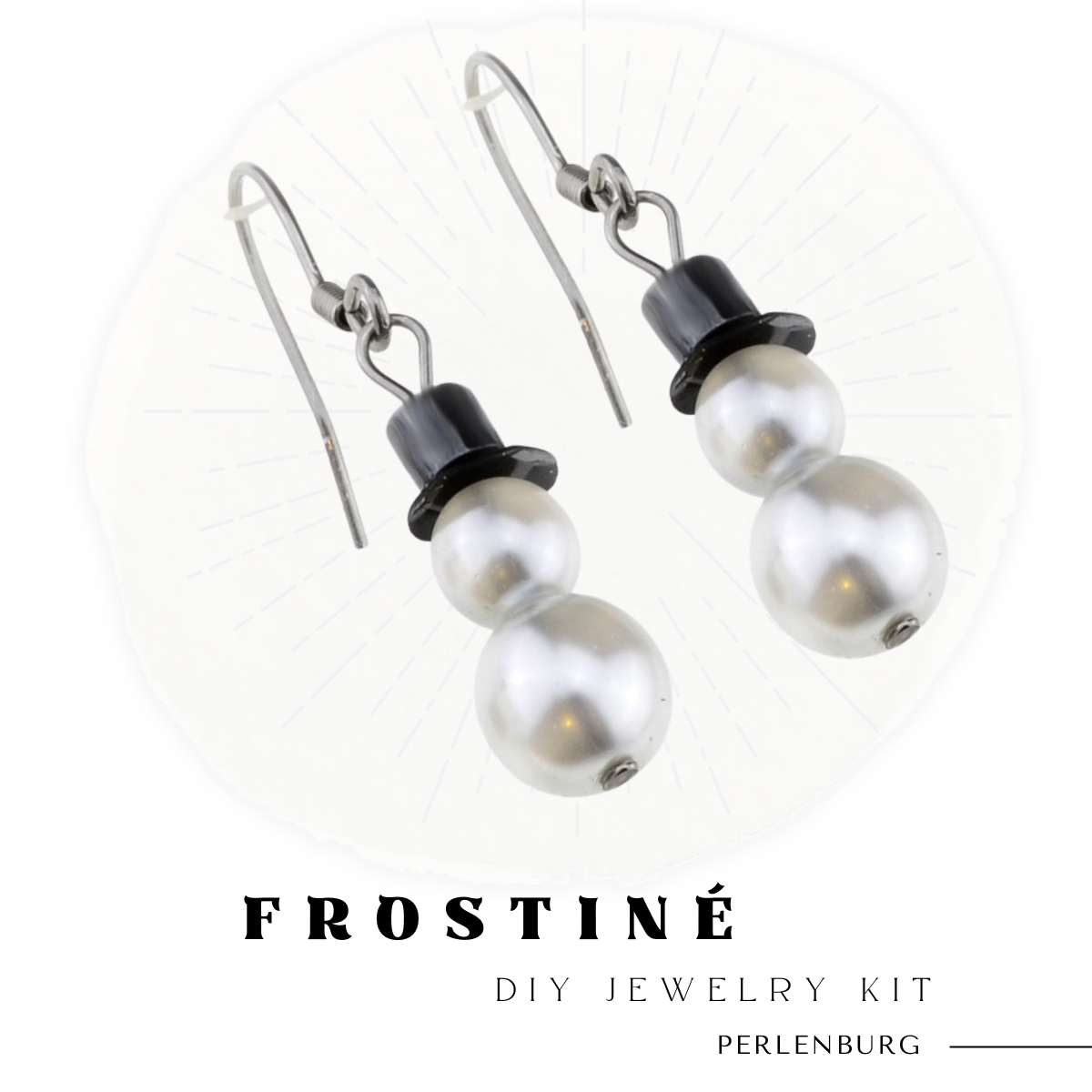 DIY-Set 45. Schmuckset „Frostiné“ – Schneemann Ohrringe basteln