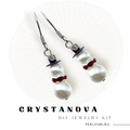 DIY-Set 45. „Crystanova“ – Schneemann Ohrringe basteln