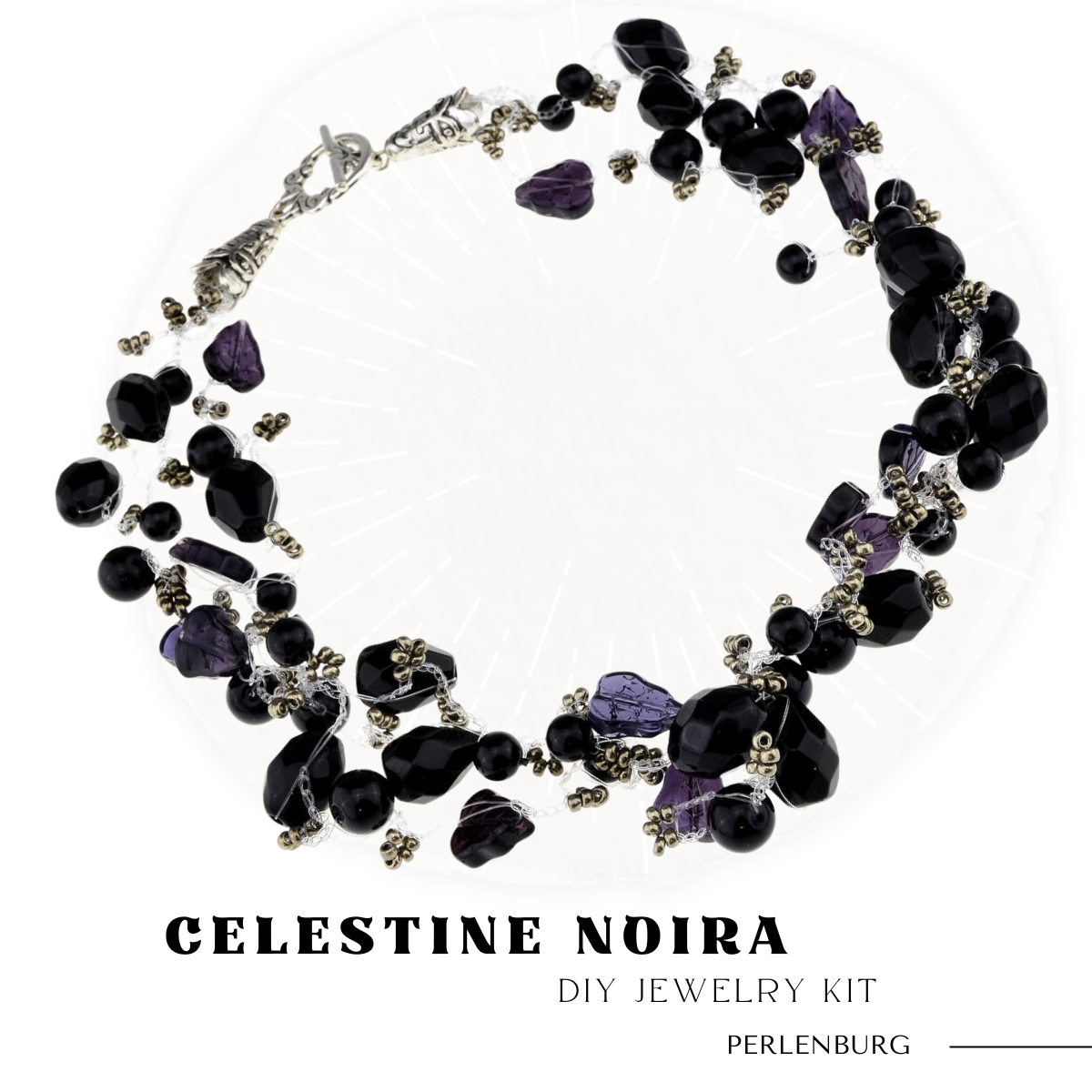 DIY-Set 58. Schmuckset „Celestine Noira“ – Kit mit Perlen, Anleitung & Zubehör