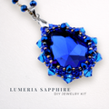 DIY-Set 905. Schmuckset „Lumeria Sapphire“ – Saphir-Anhänger basteln