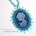 DIY-Set 386. Schmuckset „Cameo Mint“ – viktorianischen Cabochon-Anhänger selbst gestalten