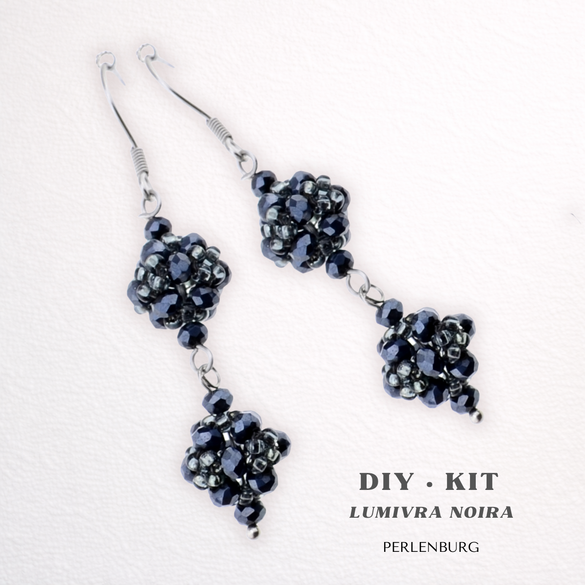 DIY-Set 907. Perlenohrringe selber machen DIY Kit mit Perlen + Anleitung + Zubehör