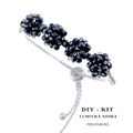 DIY-Set 907. DIY-Schmuckset „Lumivra Noira“ – Armband basteln I Kit mit Perlen + Anleitung + Zubehör