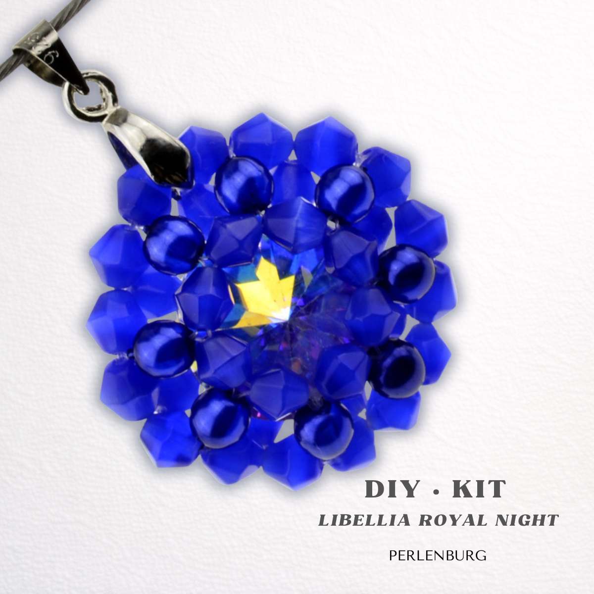 DIY-Set 38. Schmuckset „Libellia Royal Night“ – Anhänger mit Perlen