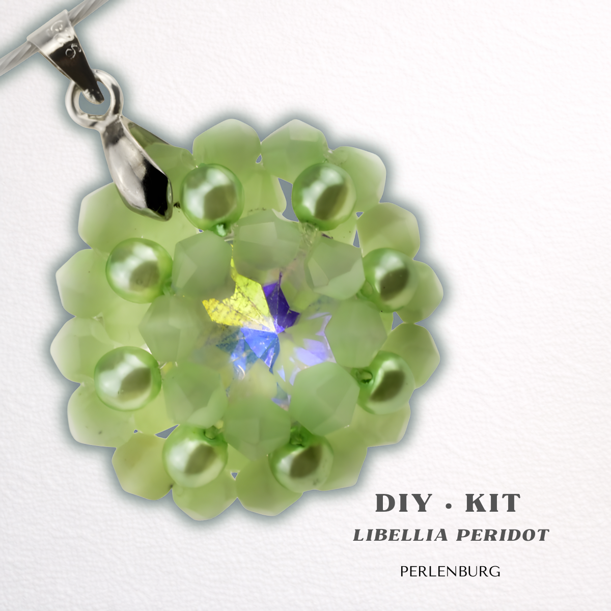 DIY-Set 38. Schmuckset Libellia Peridot – Anhänger basteln