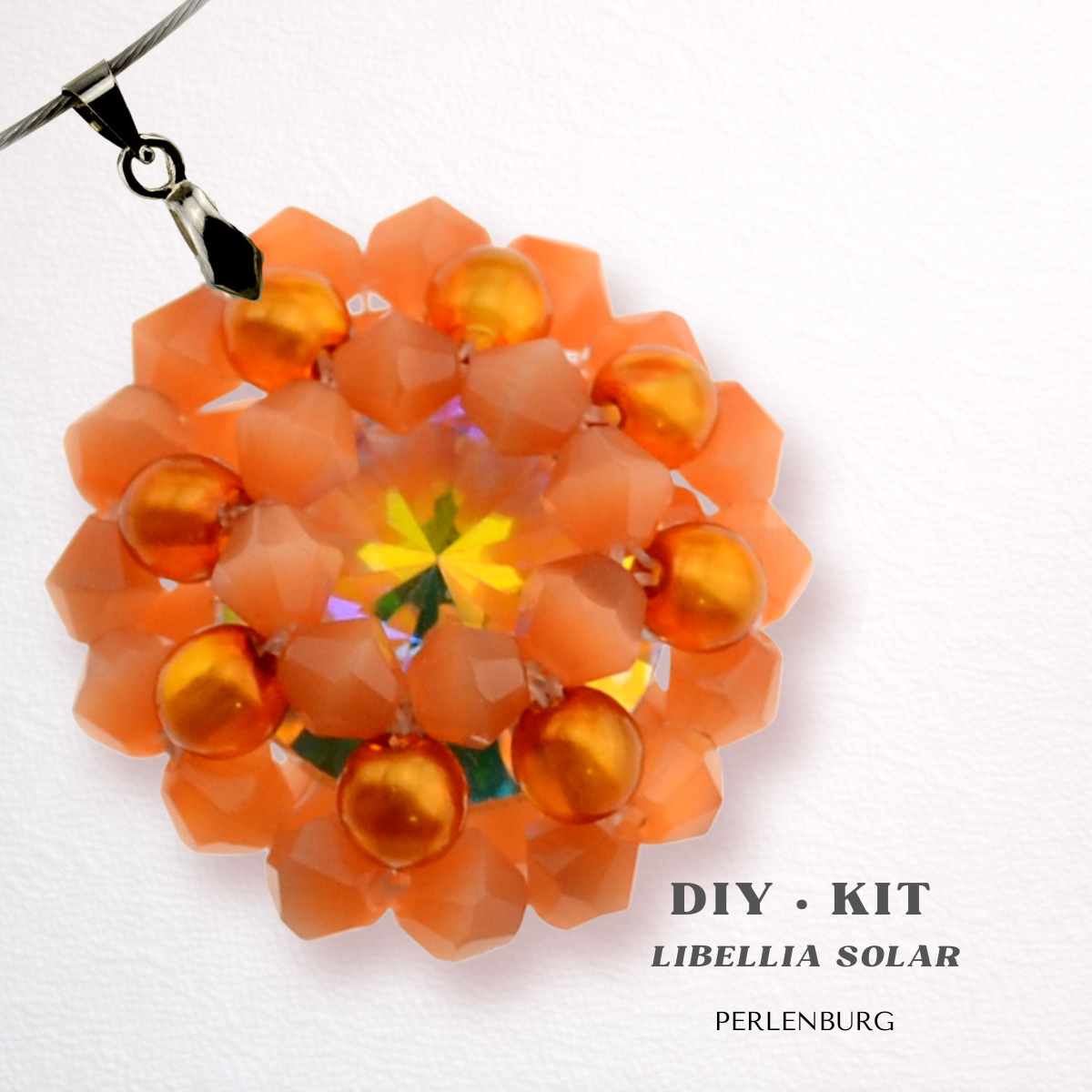 DIY-Set 38. Schmuckset „Libellia Solar“ – Anhänger mit Perlen