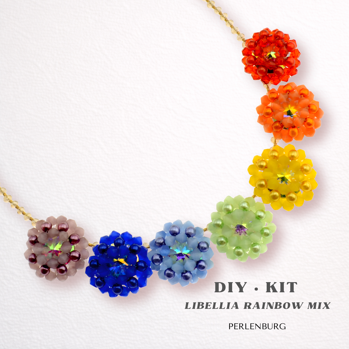 DIY-Set 38. Schmuckset Libellia Rainbow – Regenbogen Kette